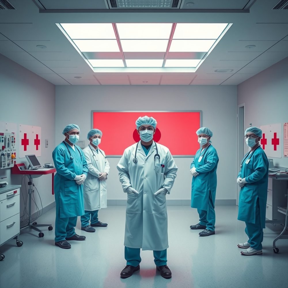 Médicos en un hospital