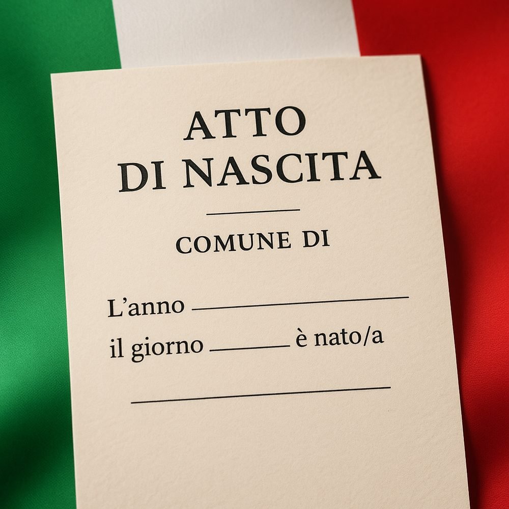 Partida de nacimiento italiana